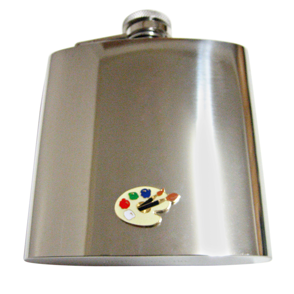 Detailed Art Palette Large Flask - image 1